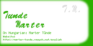 tunde marter business card